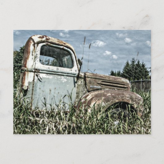 Old Beater Truck - Rusty  Boerderij Vehicle Briefkaart (Voorkant)
