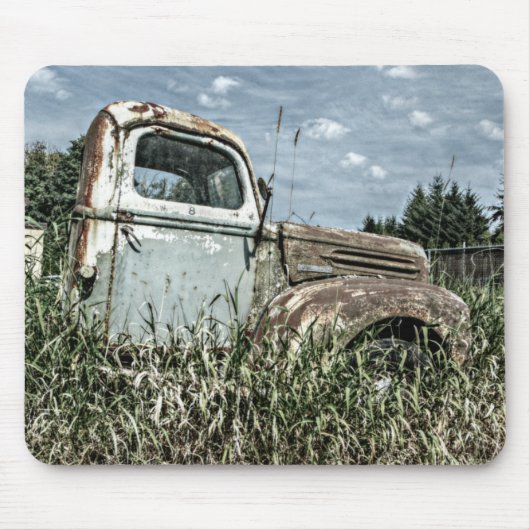 Old Beater Truck - Rusty  Boerderij Vehicle Muismat (Voorkant)