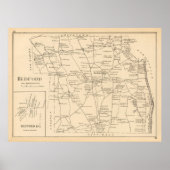 Old Bedford NH Map (1892) Poster (Voorkant)
