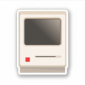 Old Beige Computer Sticker (Voorkant)