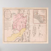 Old Belize Map (1786) Poster (Voorkant)