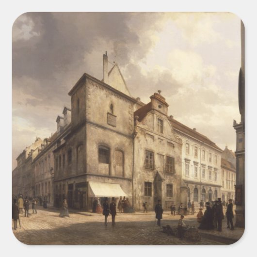 Old Berlin City Hall, 1867 Vierkante Sticker (Voorkant)