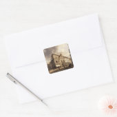 Old Berlin City Hall, 1867 Vierkante Sticker (Envelop)