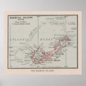 Old Bermuda Map (1912)  Bermudian Island Poster (Voorkant)