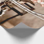 Old bicycle and flowers blur in background process cadeaupapier (Hoek)