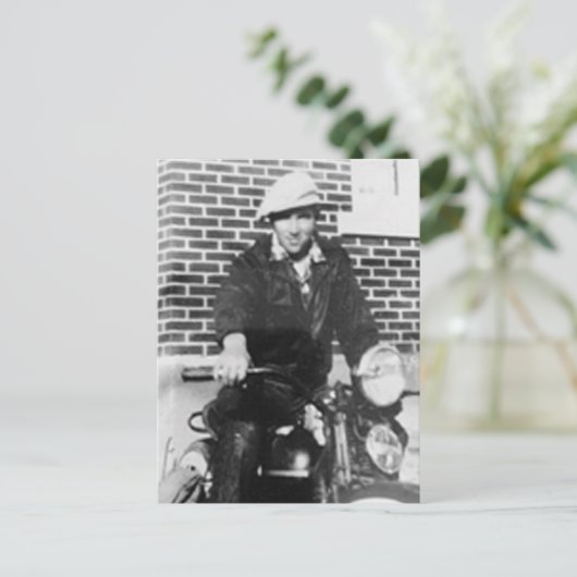 Old Biker Briefkaart (Staand voorkant)