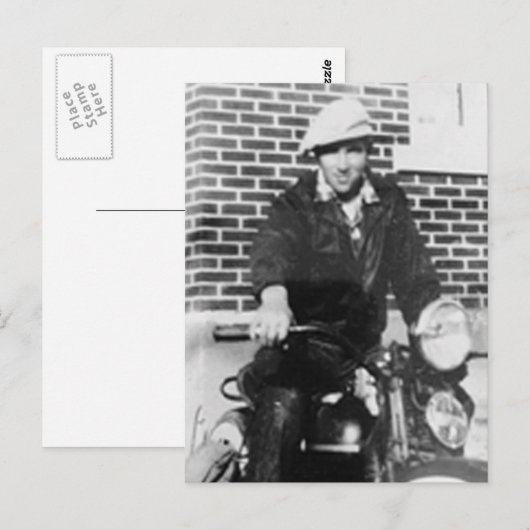 Old Biker Briefkaart (Voorkant / Achterkant)