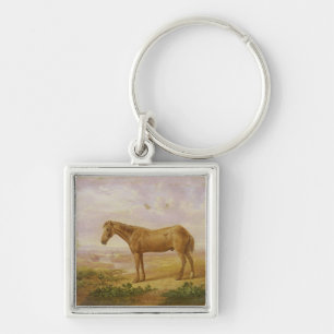 Old Billy, een Draft Horse, 62 jaar oud (olie op h Sleutelhanger