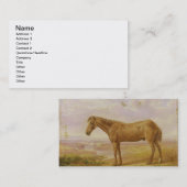Old Billy, een Draft Horse, 62 jaar oud (olie op h Visitekaartje (Voorkant / Achterkant)