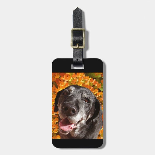 Old Black Labrador Bagagelabel (Voorkant verticaal)