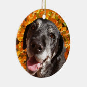 Old Black Labrador Keramisch Ornament (Rechts)