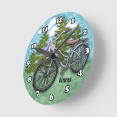Old Blue Bike Bicycle Ronde Klok (Hoek)