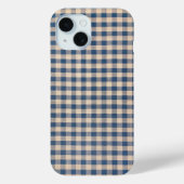 Old Blue Gingham Case-Mate iPhone Case (Achterkant)