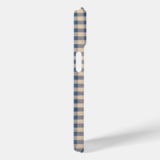 Old Blue Gingham Case-Mate iPhone Case (Achterkant / Rechts)