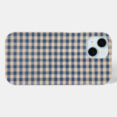 Old Blue Gingham Case-Mate iPhone Case (Achterkant (horizontaal))