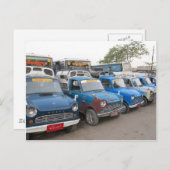 Old Blue Mazdas Taxis Briefkaart (Voorkant / Achterkant)
