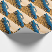 Old Blue Plymouth Barracuda Cadeaupapier (Hoek)