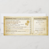 Old Boarding Pass Wedding Tickets-Invites & RSVP Kaart (Voorkant)