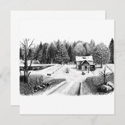 Old Boerderij Road Hartelijk dank Bedankkaart (Voorkant / Achterkant)