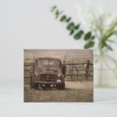 Old Boerderij Truck Briefkaart (Staand voorkant)