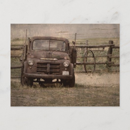 Old Boerderij Truck Briefkaart (Voorkant)