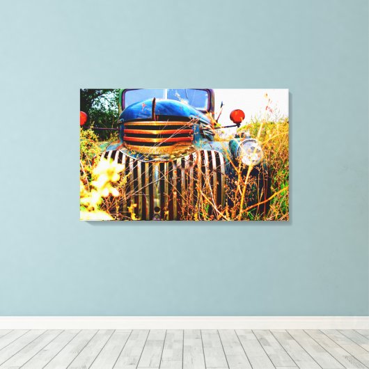 Old Boerderij Truck Canvas Afdruk (Insitu (Houten vloer))