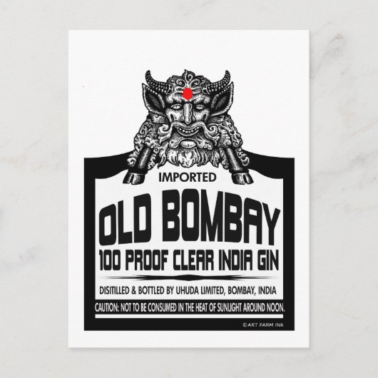 Old Bombay Gin Briefkaart (Voorkant)