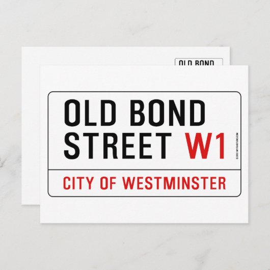 Old Bond Street Briefkaart (Voorkant / Achterkant)