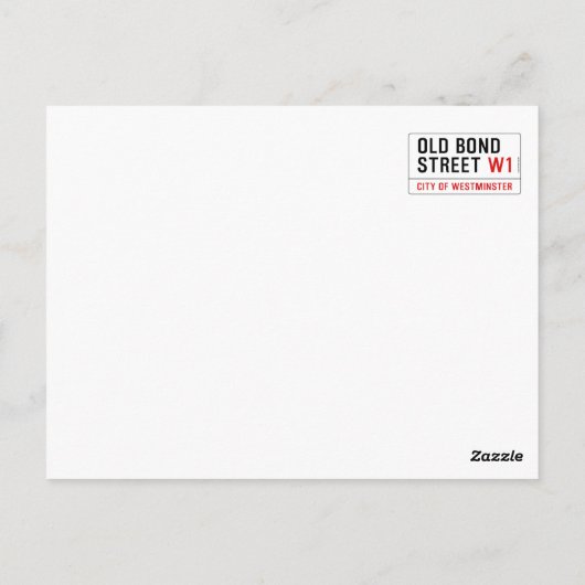 Old Bond Street Briefkaart (Achterkant)