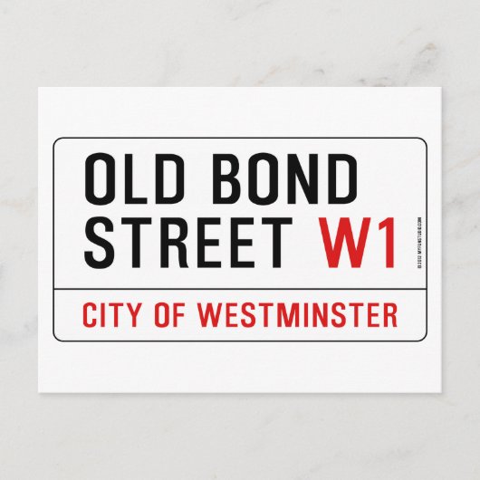 Old Bond Street Briefkaart (Voorkant)