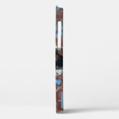 Old Botswana grunge background flagract, gerijpt, Case-Mate iPhone Case (Achterkant / Links)