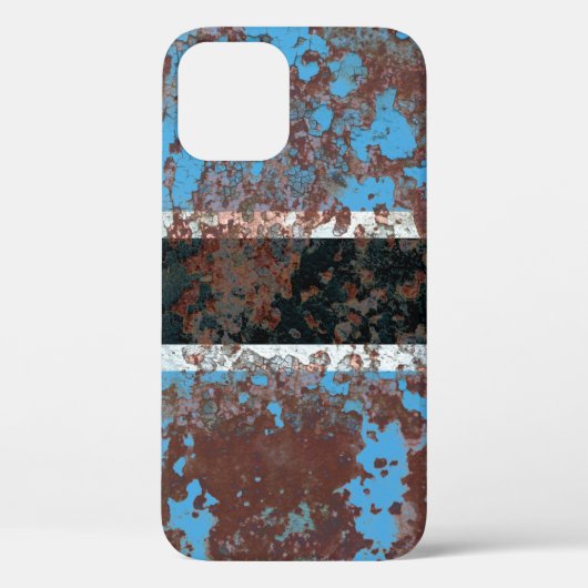 Old Botswana grunge background flagract, gerijpt, Case-Mate iPhone Case (Achterkant)