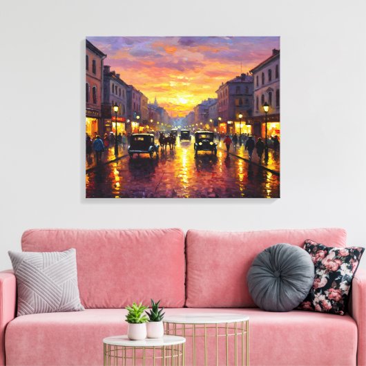 Old Boulevard Canvas Afdruk (Insitu (Woonkamer))