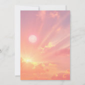 Old Boy Pink Unique Sky Cloud Sunshine Baby shower Kaart (Achterkant)