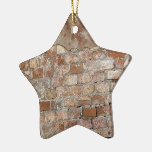 Old Brick Wall Keramisch Ornament (Links)