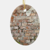 Old Brick Wall Keramisch Ornament (Achterkant)
