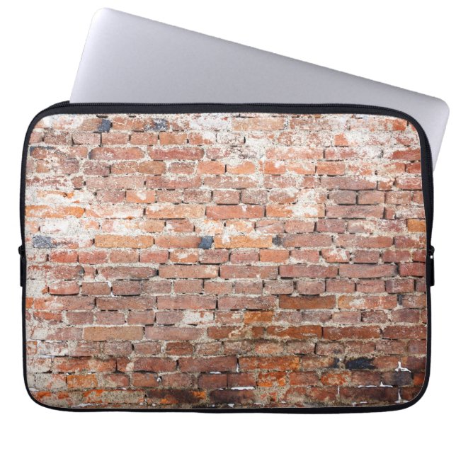 Old Brick Wall Laptop Sleeve (Voorkant)