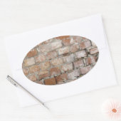Old Brick Wall Ovale Sticker (Envelop)