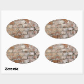 Old Brick Wall Ovale Sticker (Vel)