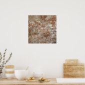 Old Brick Wall Poster (Keuken)