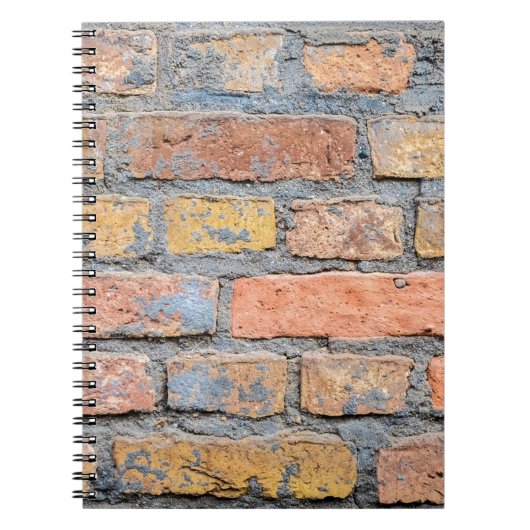 Old brick wall texture backgroundarchitectuur, bac notitieboek (Voorkant)