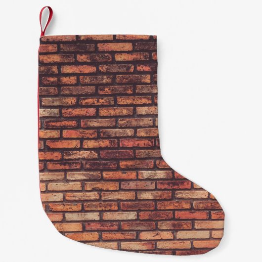 old brick wall texture backgroundbackground,hipste kleine kerstsok (Voorkant)