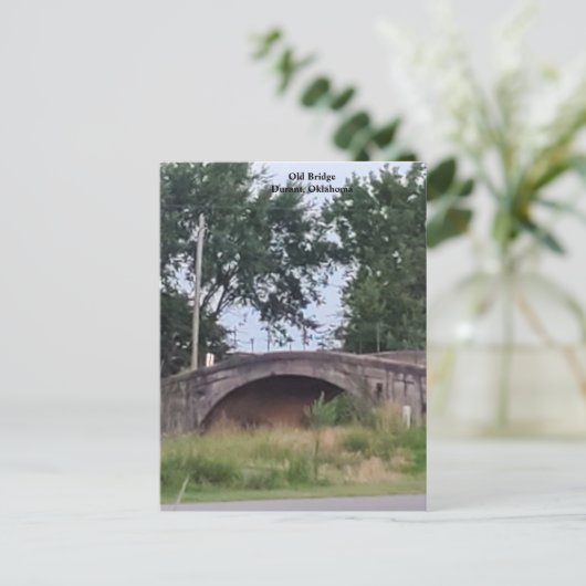 Old Bridge Durant, Oklahoma Briefkaart (Staand voorkant)