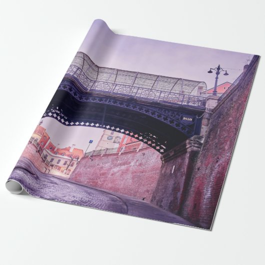 Old bridge, medieval bridgeantique, arch, archite cadeaupapier (Uitgerold)