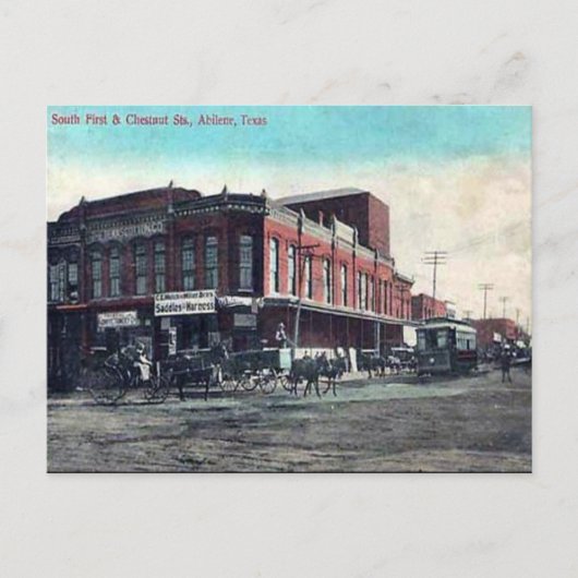 Old Briefkaart - Abilene, Texas (Voorkant)