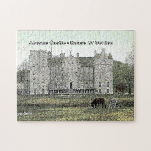Old Briefkaart Aboyne Castle - Scottish Gordon Cla Legpuzzel (Horizontaal)