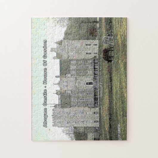 Old Briefkaart Aboyne Castle - Scottish Gordon Cla Legpuzzel (Verticaal)