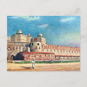 Old Briefkaart - Agra Fort, India