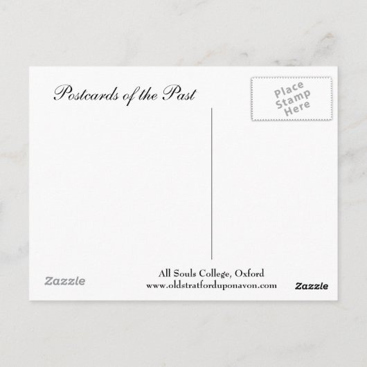 Old Briefkaart - All Souls College, Oxford (Achterkant)