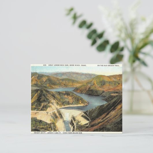 Old Briefkaart - Arrow Rock Dam, Idaho (Staand voorkant)